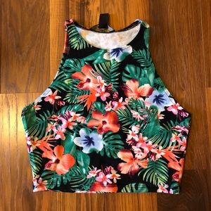 Tropical cropped top